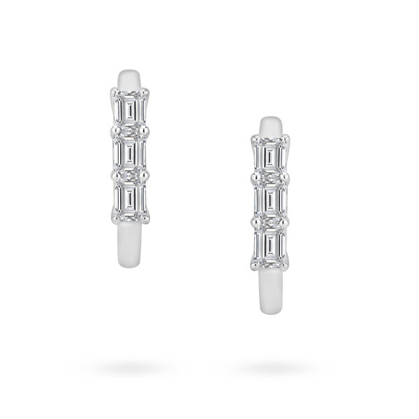 Cr&eacute;oles en or blanc avec diamants